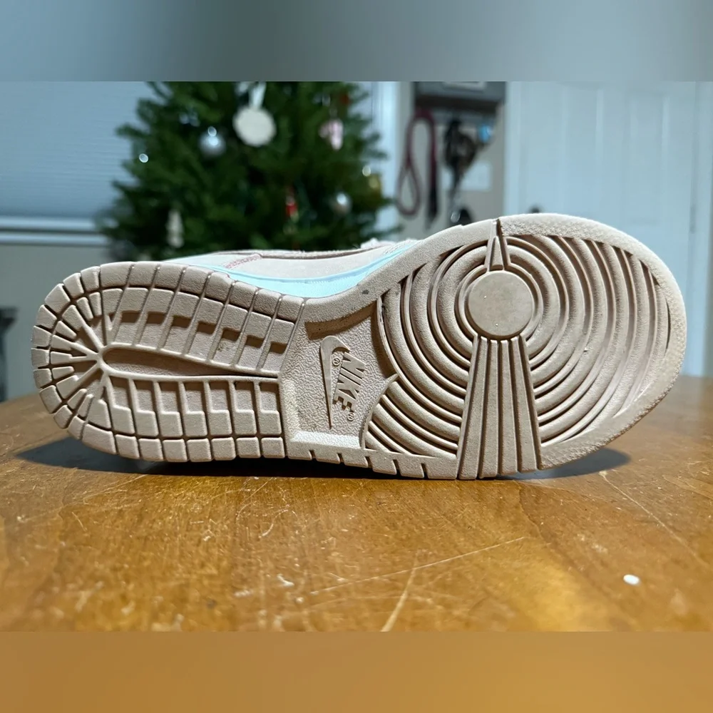 Women’s Nike Dunk Low PRM Pink Oxford Sneakers - Picture 9 of 10